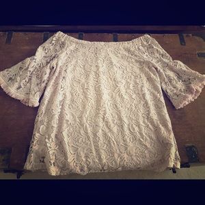 Never worn lace off the shoulder blouse
